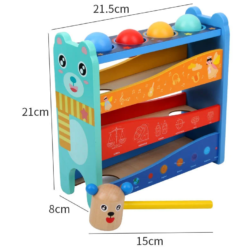 Jucarie de lemn Pista cu Bile si Ciocanel