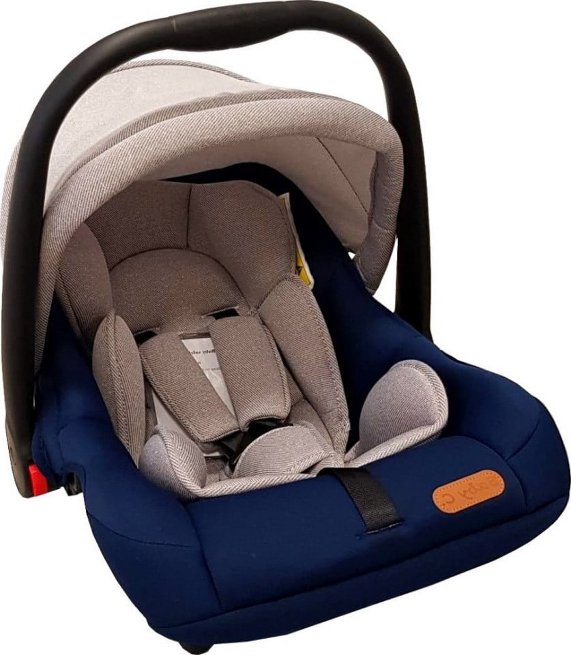 Scoica auto pentru bebelusi Baby Care Albastra, Maner reglabil, Omologare R-129 i-Size, Prindere in 5 puncte