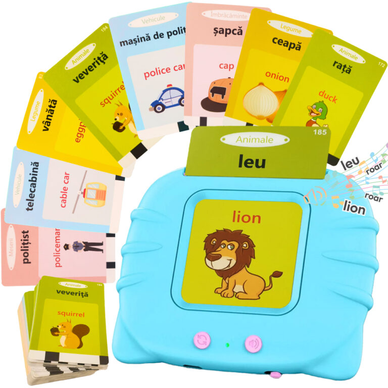 Cititor cu 112 carduri cuvinte in romana si engleza