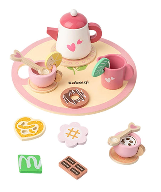 Set ceai de lemn cu accesorii