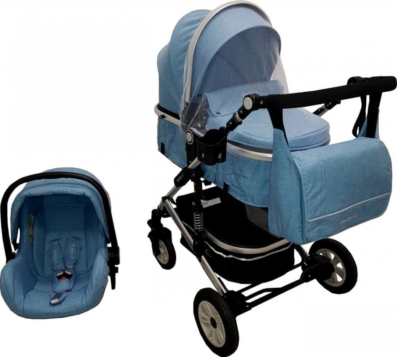 Carucior 3 in 1 Baby Care 531 Pro Albastru