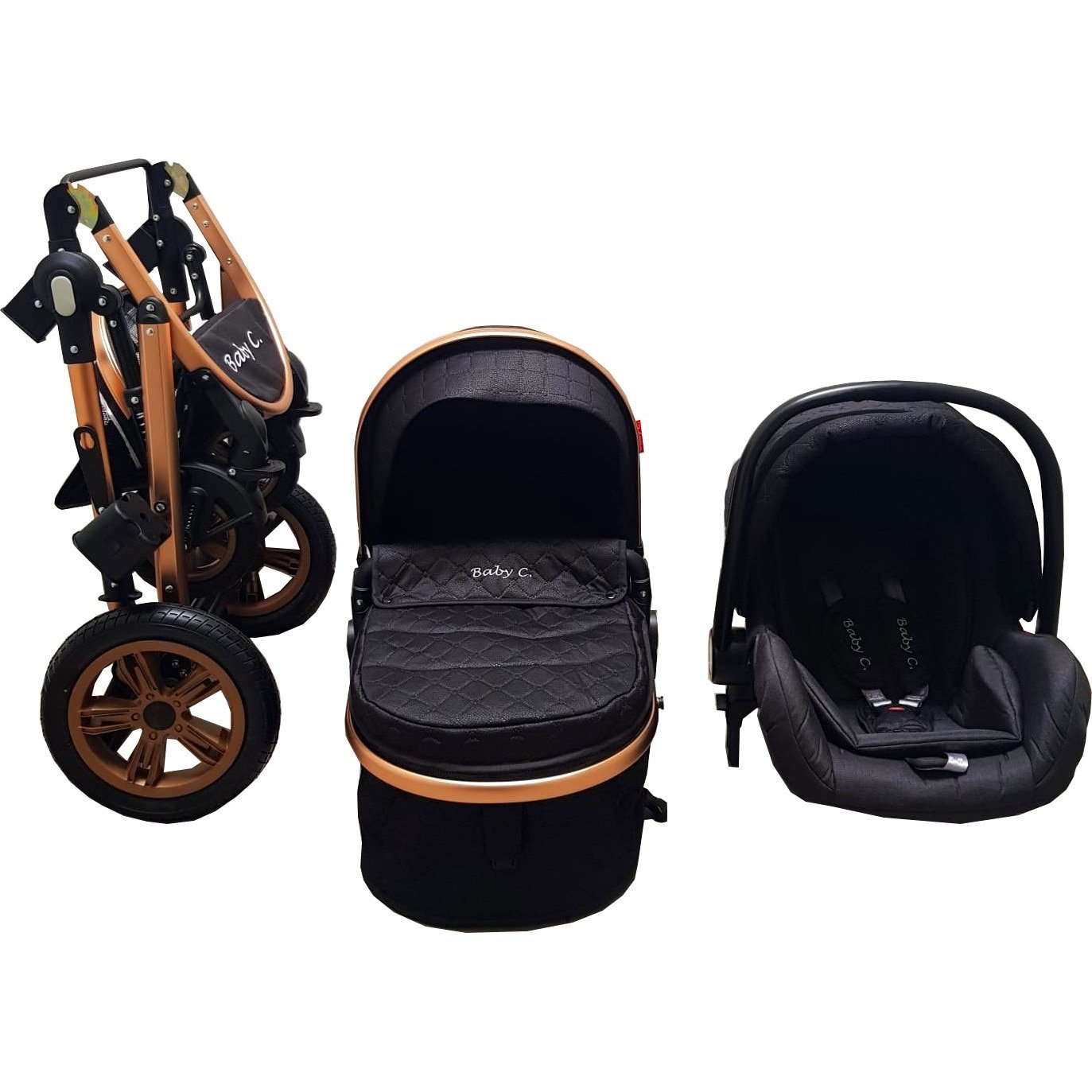 Carucior 3 in 1 Baby Care 530 Pro Negru