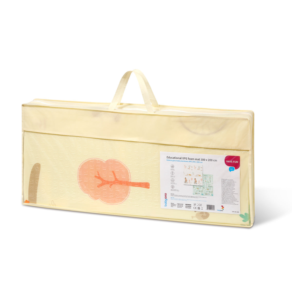 Covoras educativ din spuma 180 x 200 cm Babyono