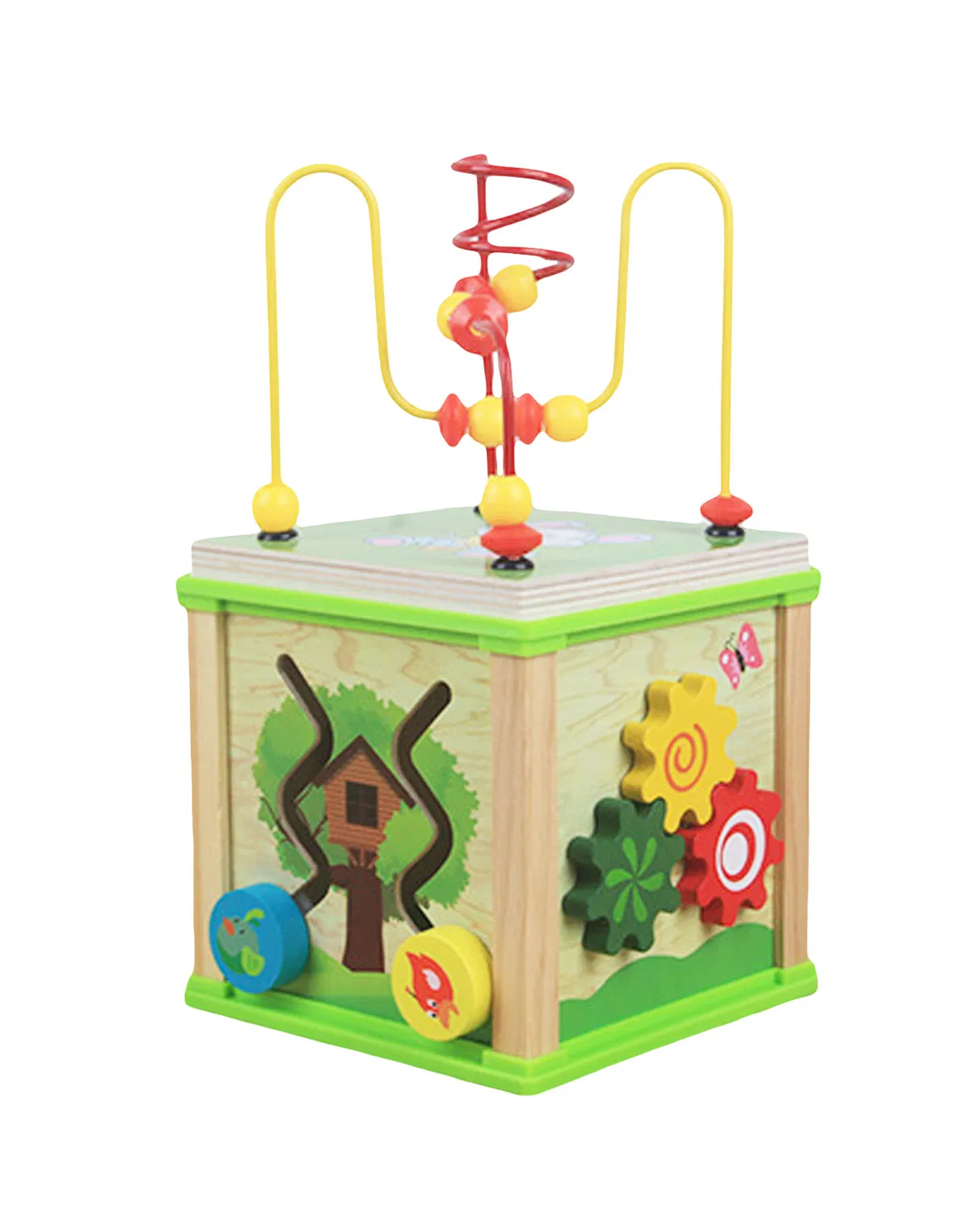 Cub educativ din lemn Montessori