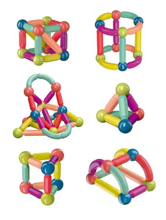 Set blocuri magnetice pentru constructie cu 42 de piese