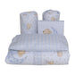 Set lenjerie bumbac 5 piese pentru saltea de 120 x 60 cm, Bear Dreams Alb