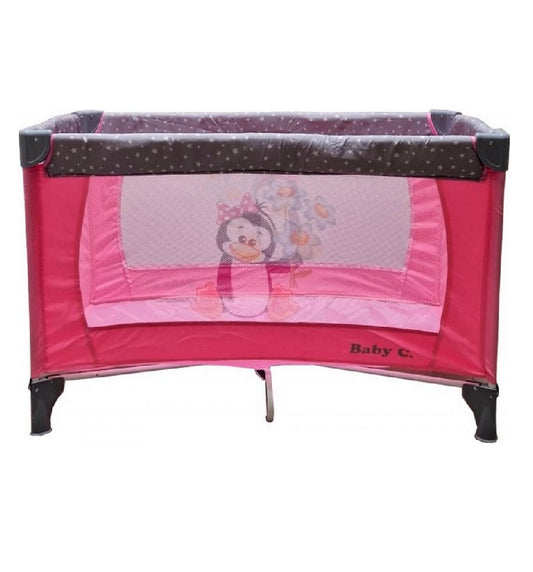 Patut Pliabil Baby Care PRO , 120X60 cm, Plasa insecte, Roz