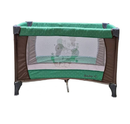 Patut Pliabil Baby Care PRO , 120X60 cm, Plasa insecte, Verde