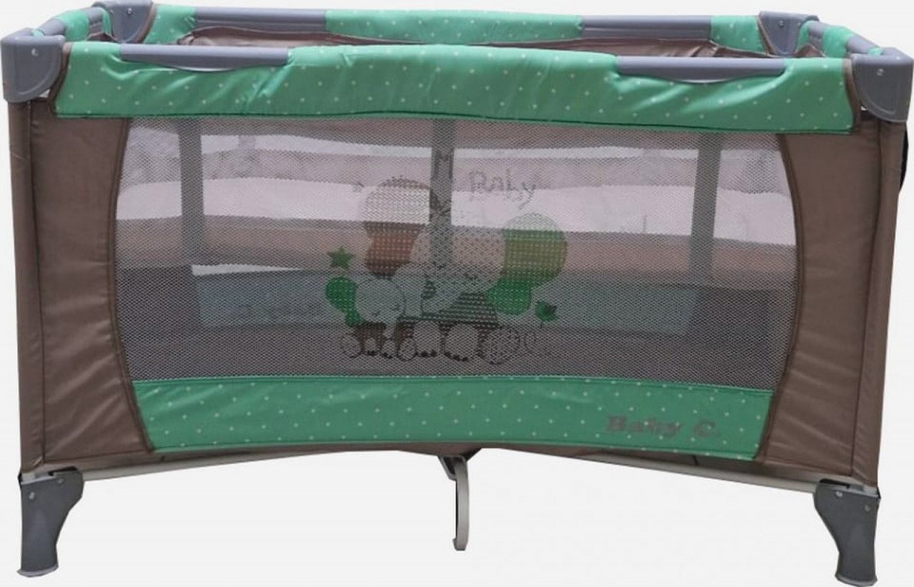 Patut Pliabil Baby Care PRO , 120X60 cm, Plasa insecte, Verde