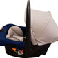 Scoica auto pentru bebelusi Baby Care Albastra, Maner reglabil, Omologare R-129 i-Size, Prindere in 5 puncte