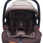 Scoica auto pentru bebelusi Baby Care Maron-Gri, Maner reglabil, Omologare R-129 i-Size, Prindere in 5 puncte