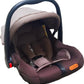 Scoica auto pentru bebelusi Baby Care Maron-Gri, Maner reglabil, Omologare R-129 i-Size, Prindere in 5 puncte