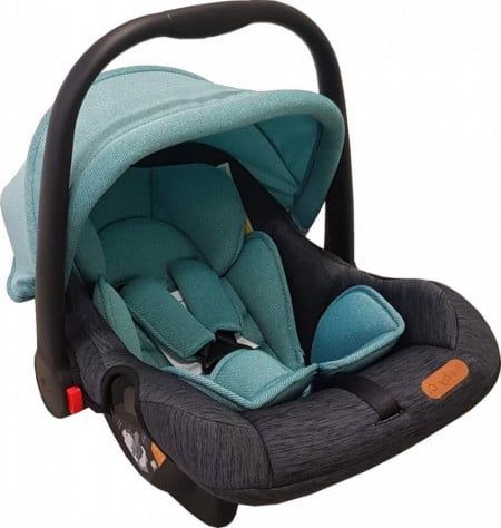 Scoica auto pentru bebelusi Baby Care Verde, Maner reglabil, Omologare R-129 i-Size, Prindere in 5 puncte