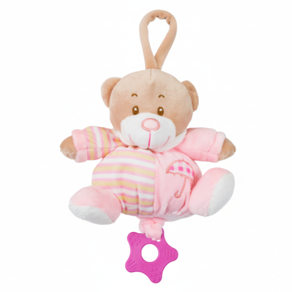 Ursulet roz de plus cu muzică linistitoare